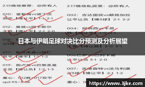 日本与伊朗足球对决比分预测及分析展望